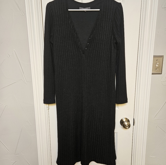 EUC Julia Jordan Sweater Midi Dress w/ Removable Belt, Button V-neck, sz 8 - Picture 11 of 11